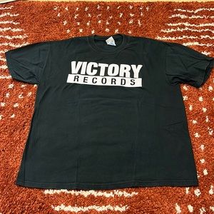 Victory Records double Sided black tee- size Large